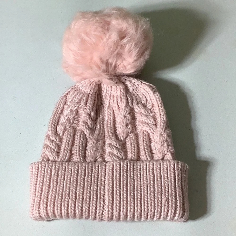 North Face baby pink kids beanie